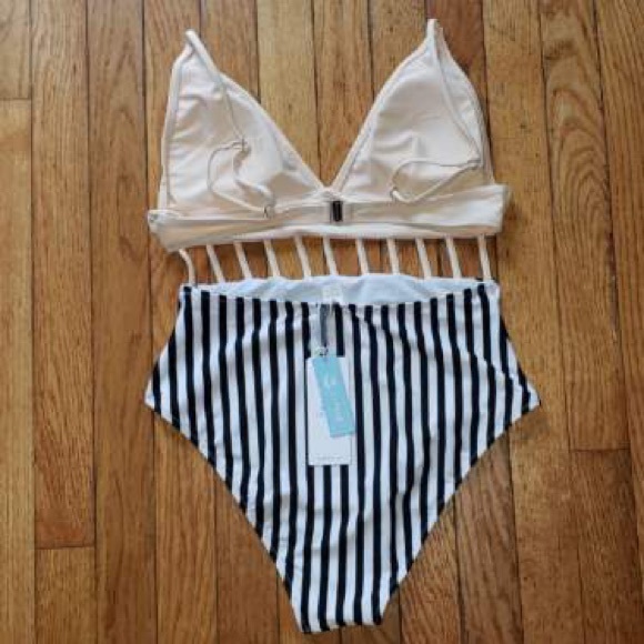 NWT CUPSHE Hi Waisted Backless One-Piece Swimsuit - Picture 8 of 10